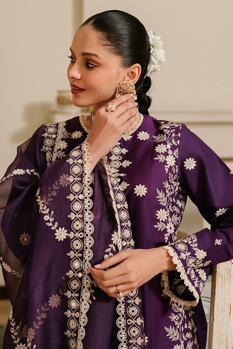 WOMAN DHANAK WITH DHANAK EMBROIDERY SHAWL UNSTICH