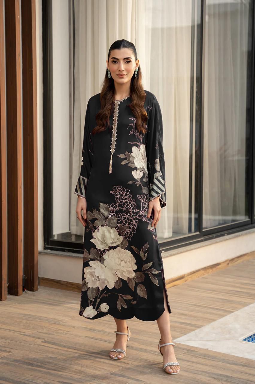 Woman Unstich Shamooz Fabric Silk 3pc