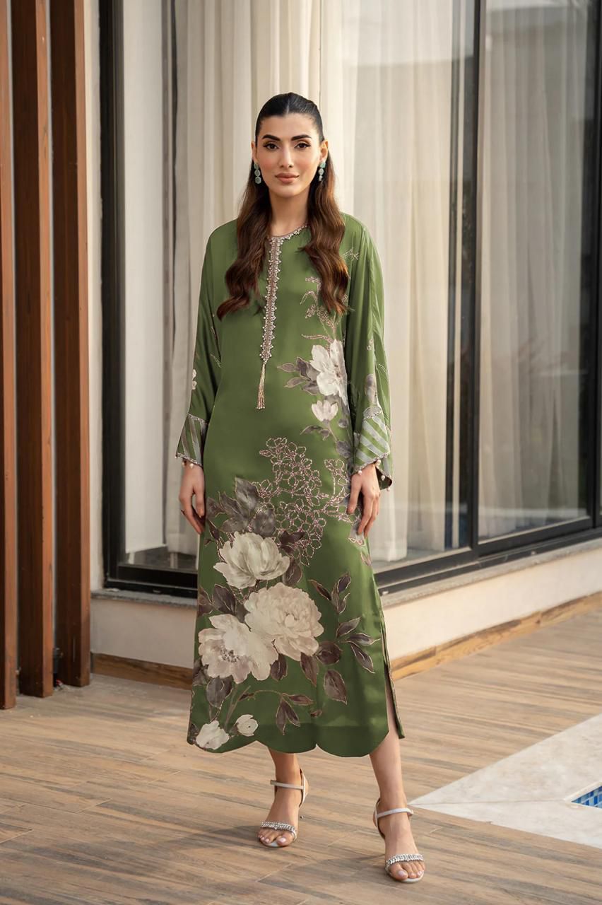 Woman Unstich Shamooz Fabric Silk 3pc