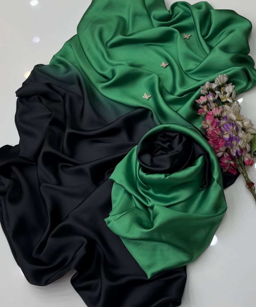 Woman Unstich Shamooz Fabric Silk 3pc