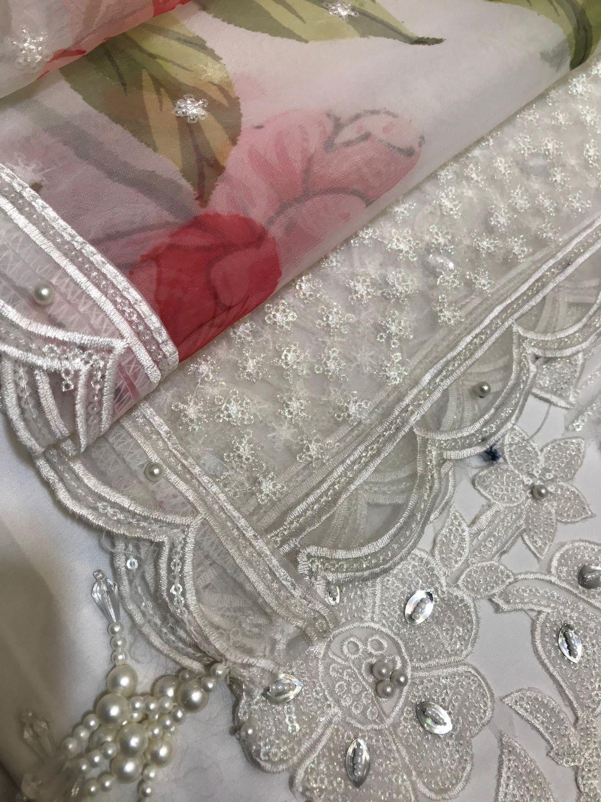 EMBROIDED ORGANZA SUIT