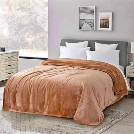 Fleece Plain Double Bed Blanket