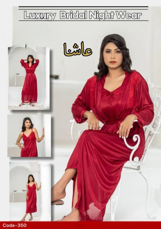 2 pcs Jersey Lace Light Weight Nightwear Set