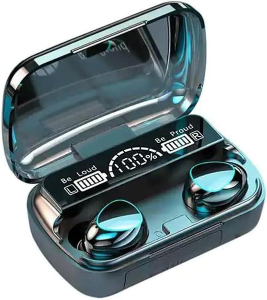 M10 Digital Display Case Earbuds, Black