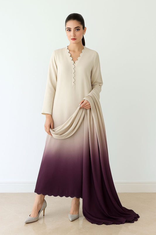 Woman Unstich Shamooz Fabric Silk 3pc