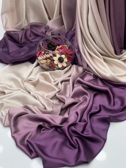 Woman Unstich Shamooz Fabric Silk 3pc