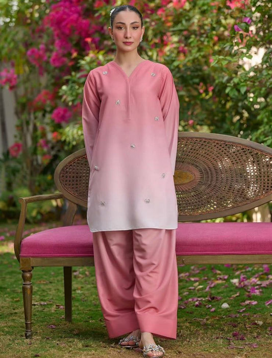 Woman Unstich Shamooz Fabric Silk 3pc