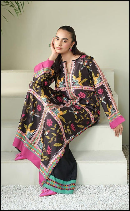 Woman Unstich Shamooz Fabric Silk 3pc