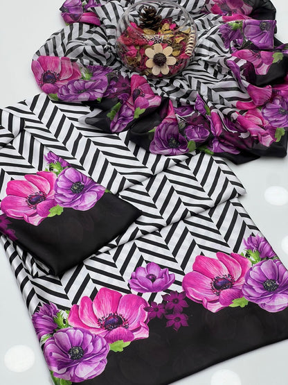 Woman Unstich Shamooz Fabric Silk 3pc