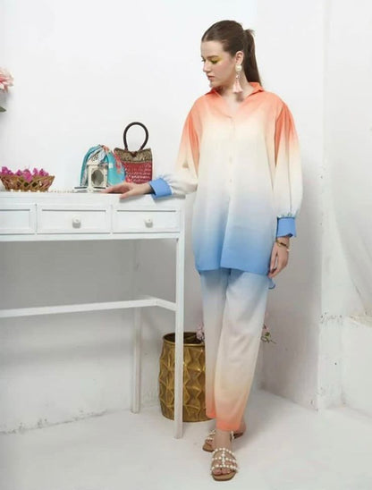 Woman Unstich Shamooz Fabric Silk 3pc