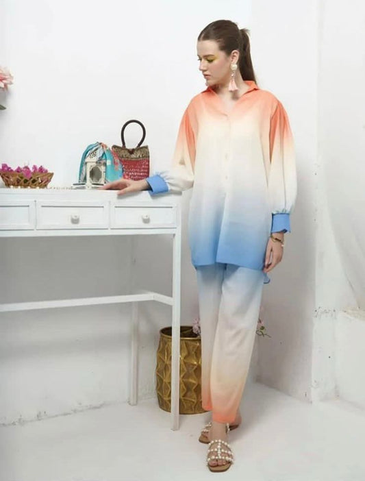 Woman Unstich Shamooz Fabric Silk 3pc
