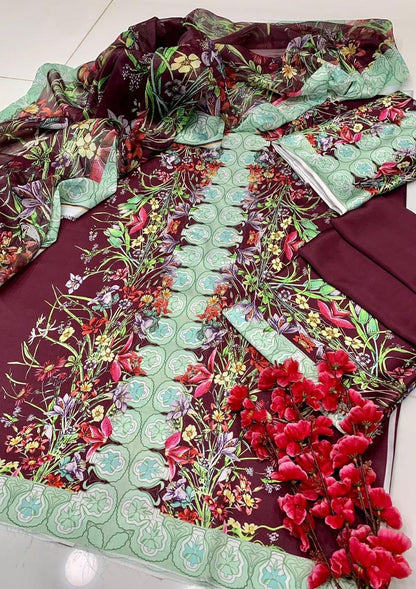 Lulusar MOST DEMANDING EDITION 03PCS UNSTITCHED SUIT