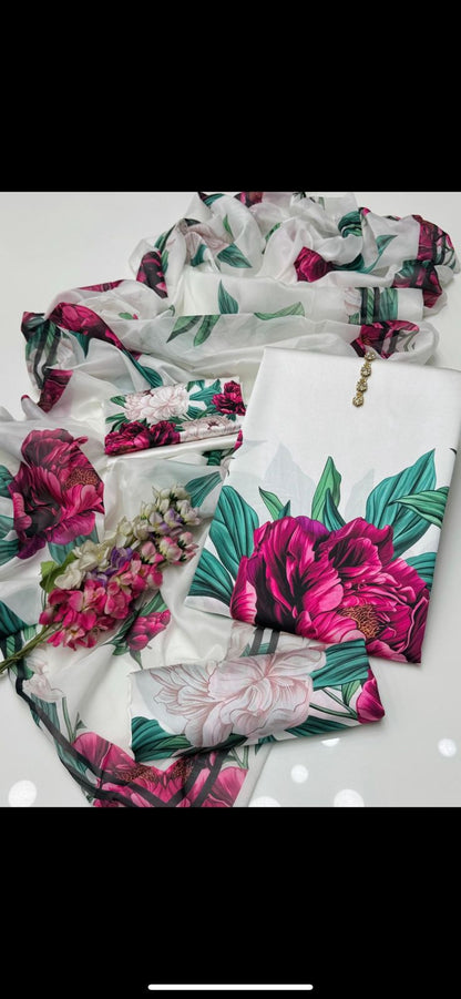 Lulusar MOST DEMANDING EDITION 03PCS UNSTITCHED SUIT