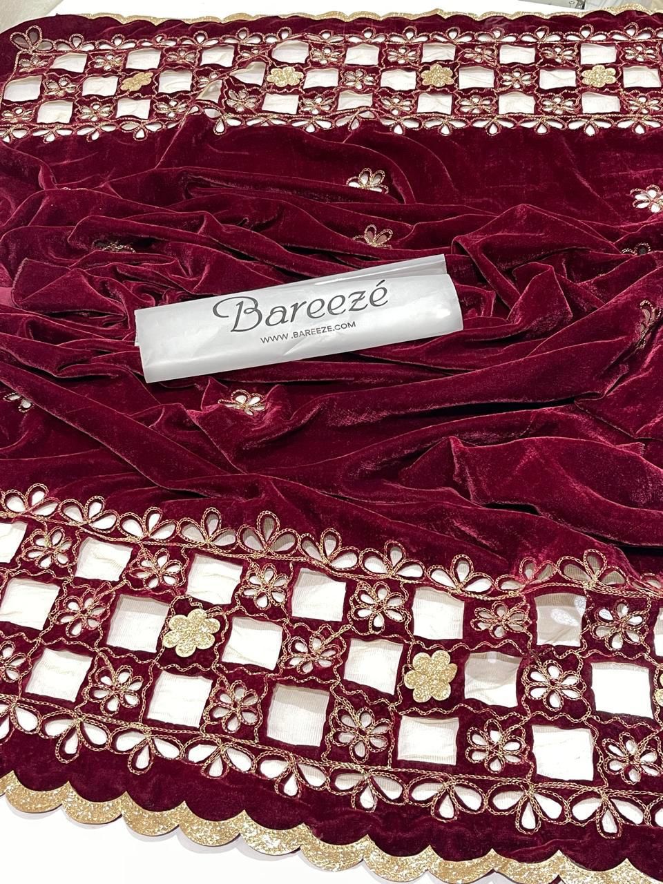 Most demanding item of season 2025  LAZER CUT WORK HEAVY EMBROIDERY VELVET SHAWL