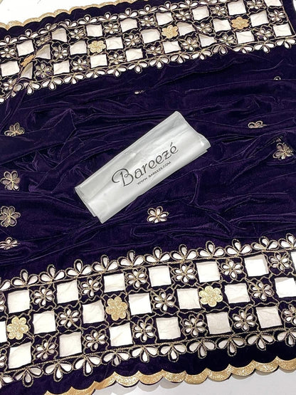 Most demanding item of season 2025  LAZER CUT WORK HEAVY EMBROIDERY VELVET SHAWL