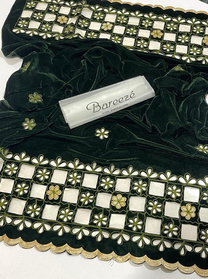 Most demanding item of season 2025  LAZER CUT WORK HEAVY EMBROIDERY VELVET SHAWL