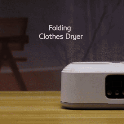 Denx Folding Clothes Dryer Portable Smart Timing Laundry Solution for Travel