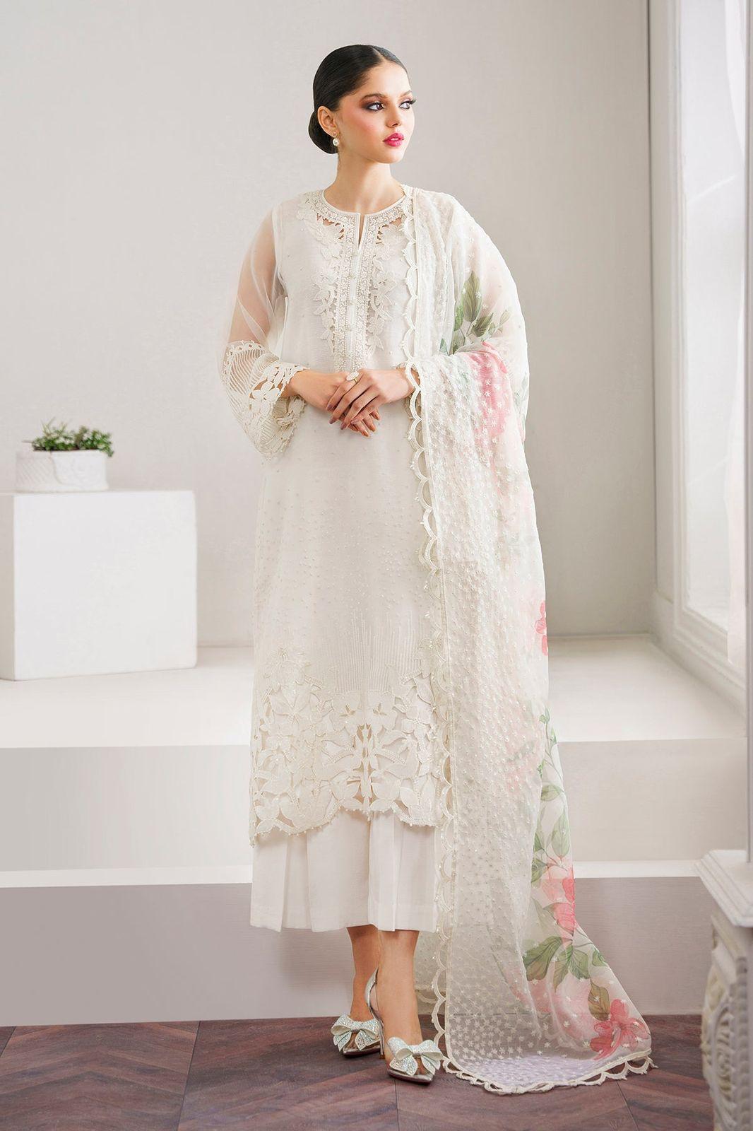 EMBROIDED ORGANZA SUIT