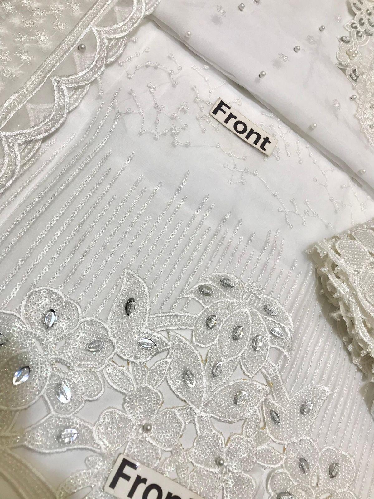EMBROIDED ORGANZA SUIT