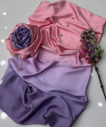 Woman Unstich Shamooz Fabric Silk 3pc