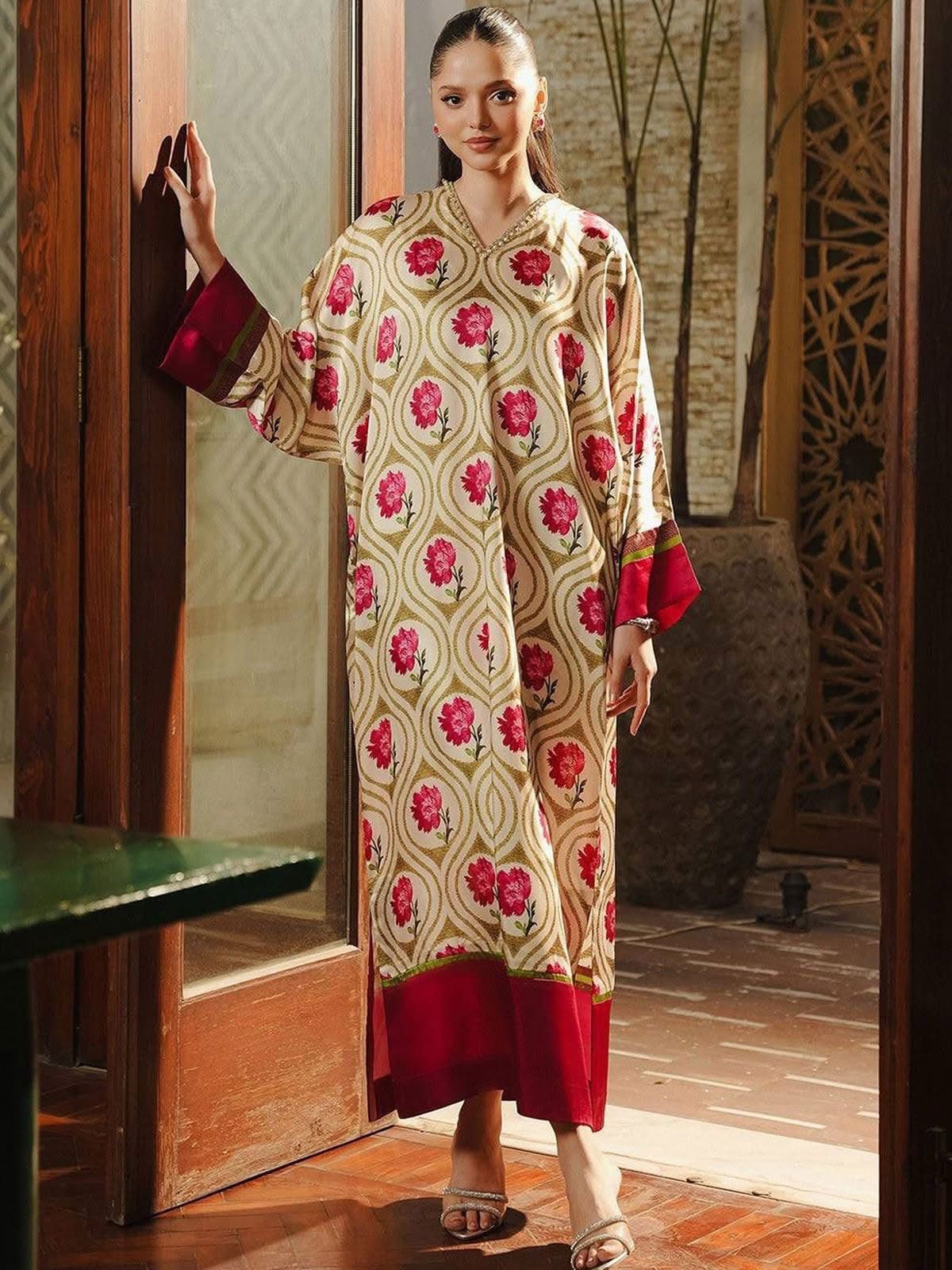 Woman Unstich Shamooz Fabric Silk 3pc