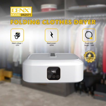 Denx Folding Clothes Dryer Portable Smart Timing Laundry Solution for Travel